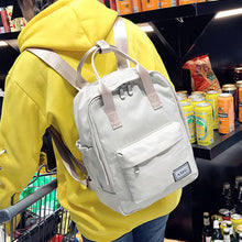 Load image into Gallery viewer, Harajuku minimalist Waterproof Canvas Backpack