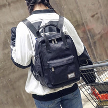 Load image into Gallery viewer, Harajuku minimalist Waterproof Canvas Backpack