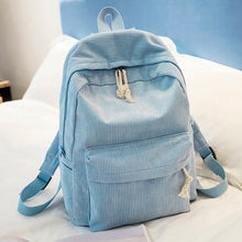 Load image into Gallery viewer, Miyahouse Preppy Style Soft Fabric Backpack