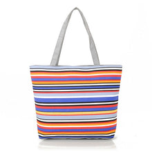 Load image into Gallery viewer, Summer Canvas Striped Rainbow Prints Beach Bags