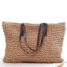 Load image into Gallery viewer, Hot Straw Bag Women Handbag  Beach Bags Handmade Wicker