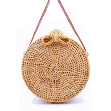 Load image into Gallery viewer, Bali Women Hand Woven Round Rattan Shoulder Bag