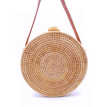 Load image into Gallery viewer, Bali Women Hand Woven Round Rattan Shoulder Bag