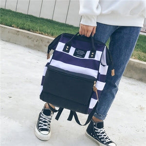 2019 Korean Style Girls Canvas School Backpack