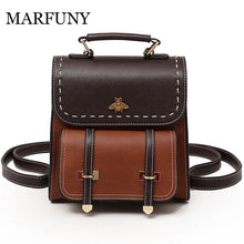 Load image into Gallery viewer, MARFUNY Little Bee Vintage Pu Leather Backpack