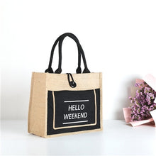Load image into Gallery viewer, Linen Luxury Large Capacity Female Casual Handbag Beach Shopping Bag