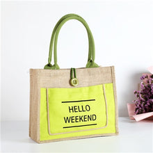 Load image into Gallery viewer, Linen Luxury Large Capacity Female Casual Handbag Beach Shopping Bag