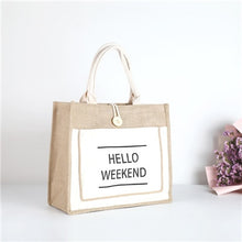 Load image into Gallery viewer, Linen Luxury Large Capacity Female Casual Handbag Beach Shopping Bag