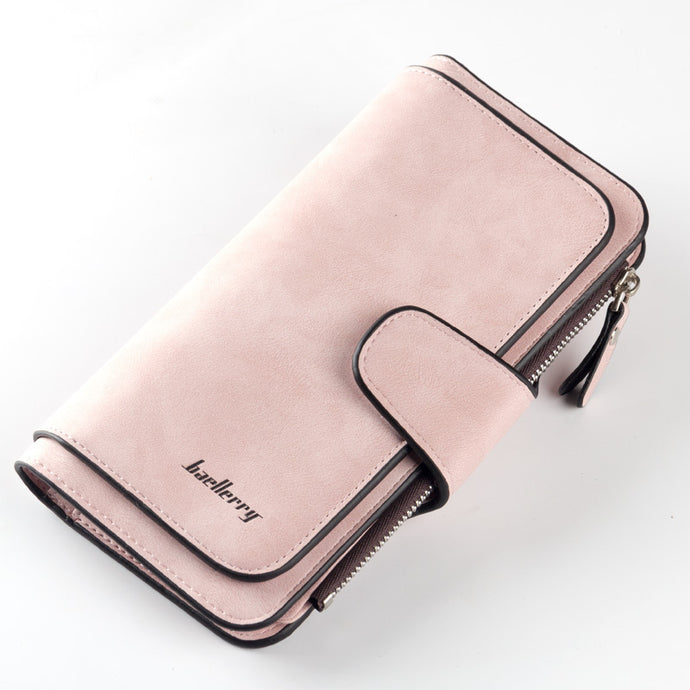 2019 New Brand Leather Women Wallet High Quality Design Hasp Card Bags Long Female Purse 6 Colors Ladies Clutch Wallet