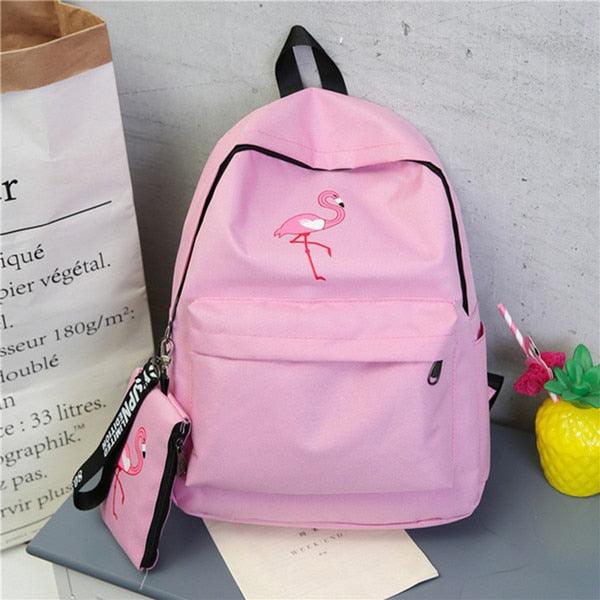 Backpacks Brand Simple Flamingo Printing Backpack
