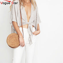 Load image into Gallery viewer, Bali Women Hand Woven Round Rattan Shoulder Bag