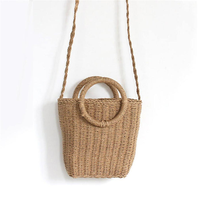 Handmade Handbag Straw Bag   Simple Natural   Beach Bag