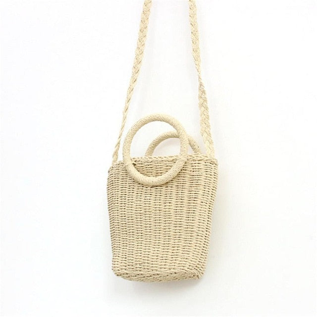 Handmade Handbag Straw Bag   Simple Natural   Beach Bag
