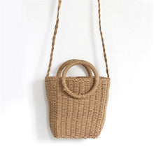 Load image into Gallery viewer, Handmade Handbag Straw Bag   Simple Natural   Beach Bag