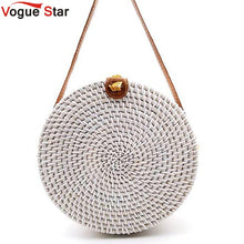 Load image into Gallery viewer, 2019 New Round Straw Shoulder Bag