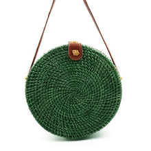 Load image into Gallery viewer, 2019 New Round Straw Shoulder Bag