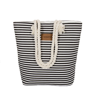 Striped Beach Bag Large Capacity Female