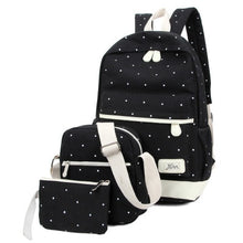 Load image into Gallery viewer, Puimentiua 3pcs/Set Dot Canvas Printing Backpack