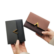 Load image into Gallery viewer, Short Women wallets Matte Leather