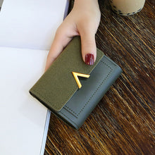 Load image into Gallery viewer, Short Women wallets Matte Leather