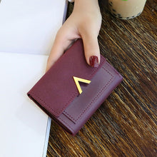 Load image into Gallery viewer, Short Women wallets Matte Leather